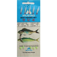 Mustad Best Fishing Set 0,30 0,20 mm No:10 Çapari