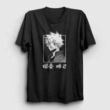 Presmono Unisex Siyah Bakugo Anime Boku No Hero Academia T-Shirt