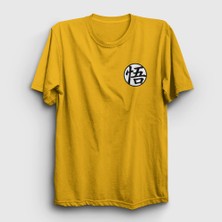 Presmono Unisex Sarı Kanji Go Anime Dragon Ball T-Shirt