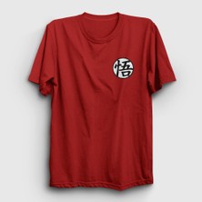Presmono Unisex Kırmızı Kanji Go Anime Dragon Ball T-Shirt