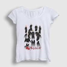 Presmono Kadın Beyaz Gang Anime Tokyo Revengers T-Shirt
