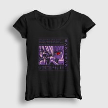 Presmono Kadın Siyah Kurapika V2 Anime Hunter x Hunter T-Shirt
