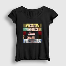 Presmono Kadın Siyah Girls Anime Kakegurui T-Shirt