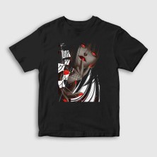 Presmono Unisex Çocuk Siyah Yumeko Anime Kakegurui T-Shirt