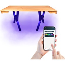 Internet on Furniture Nebula Latte LED Işıklı Akıllı Oyuncu Masası 70 x 180 cm