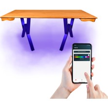 Internet on Furniture Nebula Mocha LED Işıklı Akıllı Oyuncu Masası 70 x 180 cm