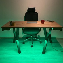 Internet on Furniture Nebula Mocha LED Işıklı Akıllı Oyuncu Masası 70 x 150 cm