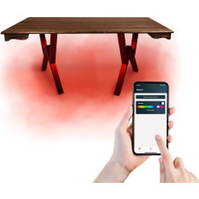 Internet on Furniture Nebula Espresso LED Işıklı Akıllı Oyuncu Masası 70 x 150 cm
