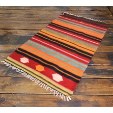 Milas El Dokuma Halı Kilim Çizgili El Dokuma 82 x 115 cm.
