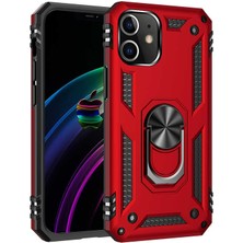 MobaxAksesuar Apple iPhone 12 Kılıf Yüzüklü Zırh Tank Vega