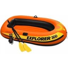 Green 58332 Intex Explorer 300 Üç Kişilik Şişme Bot + Pompa + Kürek  Set 186KG Taşıma