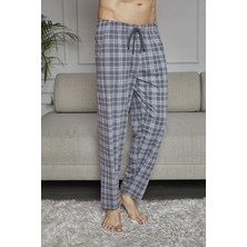 Kly Erkek İnce Tek Alt Ekoseli Pamuk Pijama