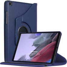 Microsonic Samsung Galaxy Tab A7 Lite T225 Kılıf 360 Rotating Stand Deri Lacivert