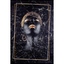 Usso Tasarım Siyah ve Gold Renk Yıkanabilir Halı HLN1486