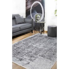 Usso Modern Gri Renk Yıkanabilir Halı HLN1066