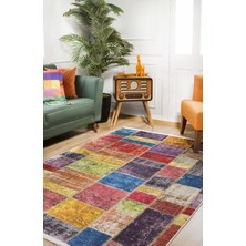 Usso Patchwork Renkli Yıkanabilir Halı HLN210
