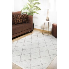 Usso Modern Krem Renk Bronz Desen Yıkanabilir Halı HLN935