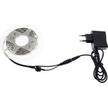 İntec 3 Çipli Kırmızı Şerit LED 1metre + 12V Adaptör Kuruluma Hazır Set