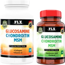 Flx Glucosamine Chondroitin Msm Collagen Vitamin D 180 Tablet & Glucosamine Chondroitin Msm 60 Tablet