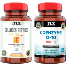 Flx Koenzim Alfa Lipoik Asit Lkarnitin Coenzyme Q10 60 Tablet &  Balık Kollajeni Tip 1-3 Collagen 60 Tablet