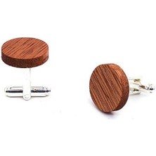 Profisher Kol Düğmesi Doğal Ahşap Damar Düğün Parti Gömlek Manşet Bağlantı Düğmesi