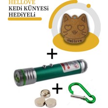 Hellove Yedek Pil Hediyeli Lazer Kedi Oyuncağı Lazer Işık Yedek Pil+Lazer