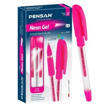 Pensan Neon Jel Kalem 1 mm Pembe 12'li