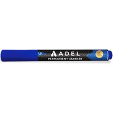 Adel Permanent Markör Kalem 2-2.5 mm Yuvarlak Uçlu Mavi 12'li