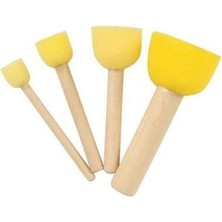 Hobialem 3 lü Yardımcı Set, Plastik Spatula, Pon Pon Fırça ve Palet