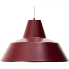 Rys Tasarım Retro Metal Sarkıt Avize Rustik Tekli Sarkıt Bordo Içi Beyaz Cafe Mutfak Aydınlatma 30 cm