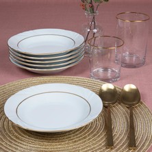 Güral Porselen Soprano 6 Adet 19 cm Çukur Tabak - Gold