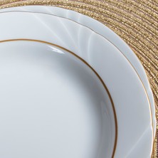 Güral Porselen Soprano 6 Adet 19 cm Çukur Tabak - Gold