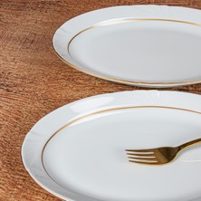 Güral Porselen Soprano 2 Adet Kayık Tabak 30 cm Gold