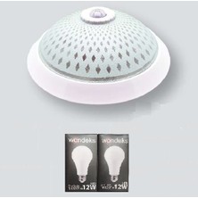 Wondeks Hareket Sensörlü Tavan Armatürü (2 LED Ampul Dahil)