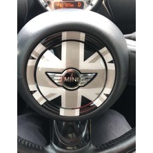 Rosetr Mini Cooper Direksiyon Göbeği 3D Kaplaması Sticker - R55 R56 R57 R58 R59 R6 R61