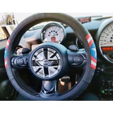 Rosetr Mini Cooper Direksiyon Göbeği 3D Kaplaması Sticker - R55 R56 R57 R58 R59 R6 R61