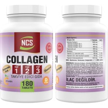 Nevfix Collagen Type (Tip) 1-2-3 Hyaluronic Acid Vitamin C Glutatyon 180 Tablet &  Nevfix Vitamin D3-K2 120 Tablet