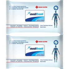 Medifresh Yetişkin Hasta Vücut Temizleme Mendil-Havlusu 60 Yaprak (2 Li Set) Plastik Kapaklı