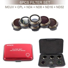 Sunnylife Dji Mavic Pro Kamera Için Kızaklı Optik Lens 6 Lı Filtre Set Mcuv + Cpl + ND4-8-16-ND32
