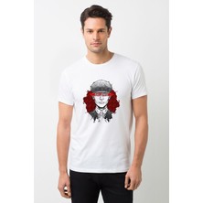 Qivi Peaky Bılnders Baskılı Beyaz Erkek Örme Tshirt