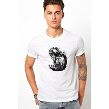 Qivi Naruto Jiraiya Baskılı Beyaz Erkek Örme Tshirt