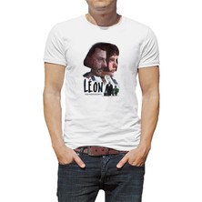 Qivi Leon Baskılı Beyaz Erkek Örme Tshirt