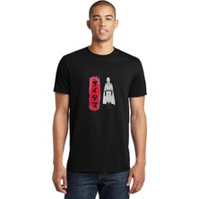 Qivi Anime One Punch Man Baskılı Siyah Erkek Örme Tshirt