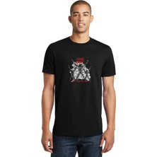 Qivi Morbid Angel Thy Kingdom Come Metal Baskılı Siyah Erkek Örme Tshirt