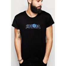Qivi Hos Baskılı Siyah Erkek Örme Tshirt