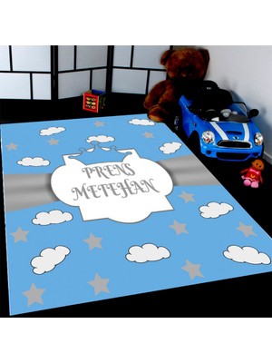 İnka Halı Antibakteriyel Yıkanabilir Kaymaz Dot Taban Dijital Baskı Çocuk Halısı MRC359