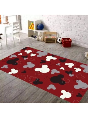 İnka Halı Antibakteriyel Yıkanabilir Kaymaz Dot Taban Dijital Baskı Çocuk Halısı MRC363
