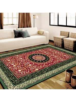 İnka Halı Antibakteriyel Yıkanabilir Kaymaz Dot Taban Dijital Baskı Salon Halısı MRC200