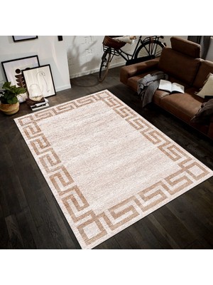 İnka Halı Antibakteriyel Yıkanabilir Kaymaz Dot Taban Dijital Baskı Salon Halısı MRC17