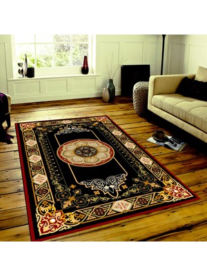 İnka Halı Antibakteriyel Yıkanabilir Kaymaz Dot Taban Dijital Baskı Salon Halısı MRC187